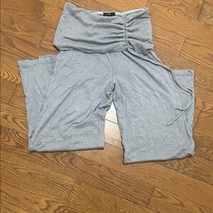 Forever 21 Gray Ribbed Strapless Jumpsuit